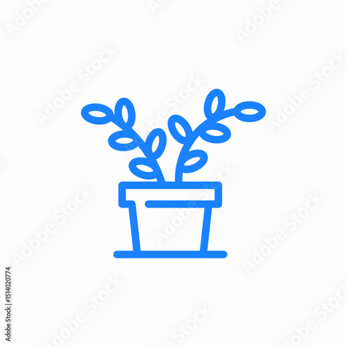 brach plant pot icon sign vector