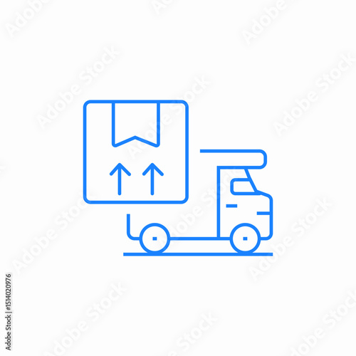 cargo truck icon sign vector