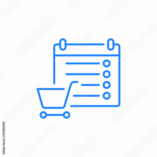shopping list icon sign vector