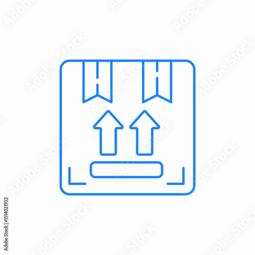 upward label icon sign vector