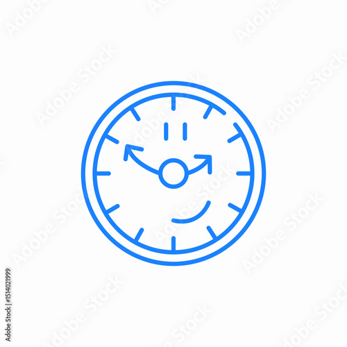 wall clock happy face icon sign vector