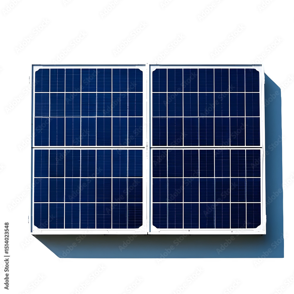 Dual solar panel system isolated on transparent background Dual solar panel system isolated on transparent background