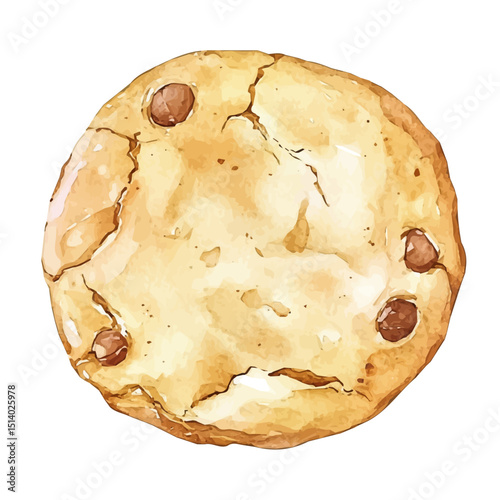 My Watercolor illustration, illustration cookie painting isolated on a white background, illustration, AI painting design, vector illustration set, eps format