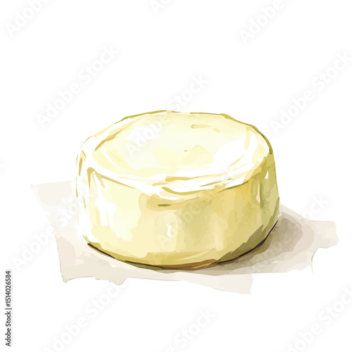 My Watercolor illustration, cheese painting isolated on a white background, illustration, AI painting design, vector illustration set, eps format