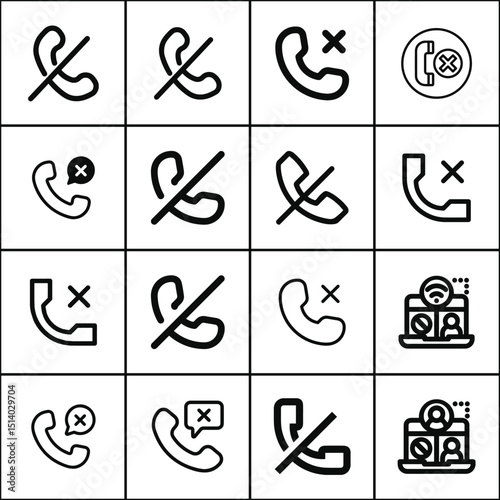 A set of vector icons for web design symbols and illustrations