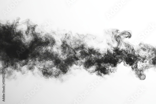dark fog or smoke effect isolated on white white background. Steam explosion special effect. Effective texture of steam, fog, smoke.  illustration