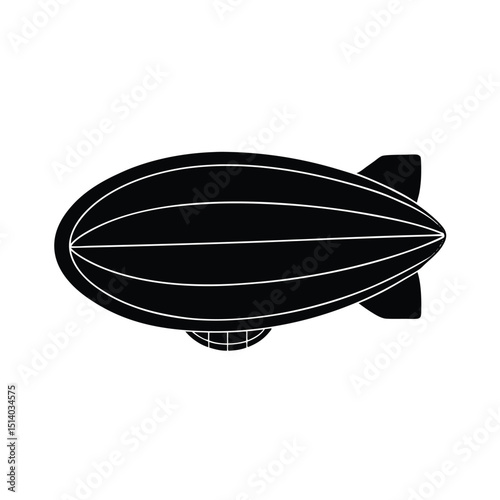 Airship Icon Vector Flat Clean Look Isolated