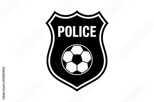 Police soccer team badge vector graphic design