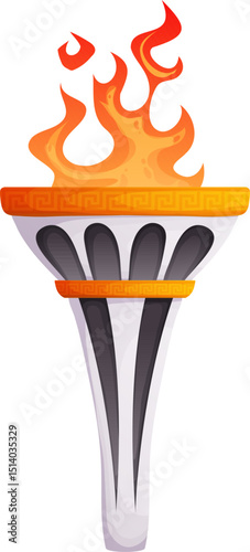 The Olympic Torch. A Symbol of Peace, Unity, and Sporting Excellence, Vector Image