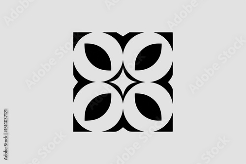 Floral pattern with overlapping circles resembling stylized flowers a modern minimalist design on