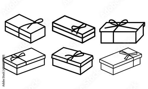 A colorful stack of vector gift boxes for holiday illustrations