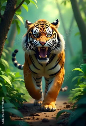 A 3D icon of a wild animal