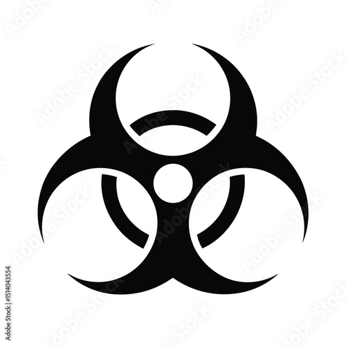 Biohazard Icon Vector Flat Clean Look Isolated