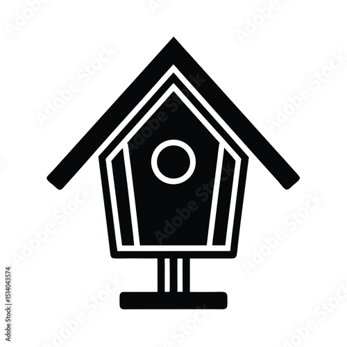 Birdhouse Icon Vector Flat Clean Look Isolated