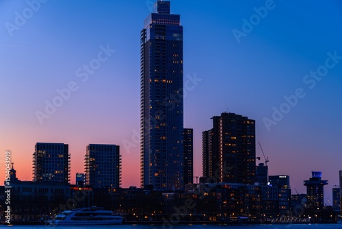 Nightscape at Rotterdam, Netherlands