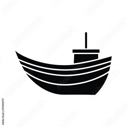 Boat Icon Vector Flat Clean Look Isolated photo