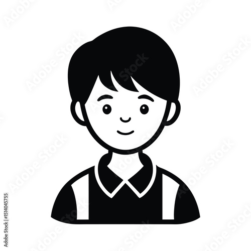 Boy Icon Vector Flat Clean Look Isolated