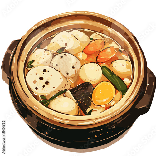 Hearty Oden with Egg, Tofu, and Vegetables