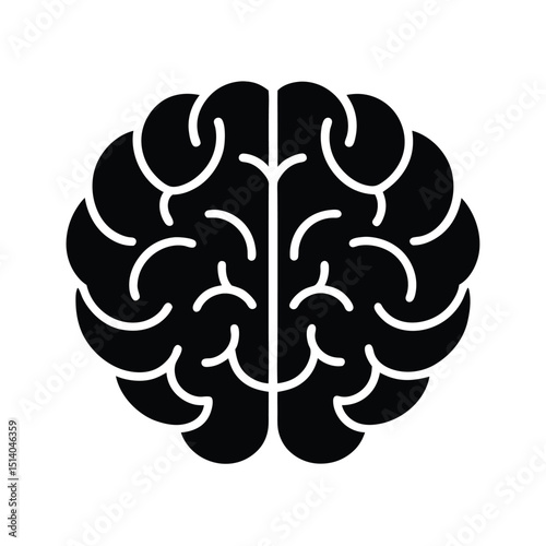 Brain Icon Vector Flat Clean Look Isolated