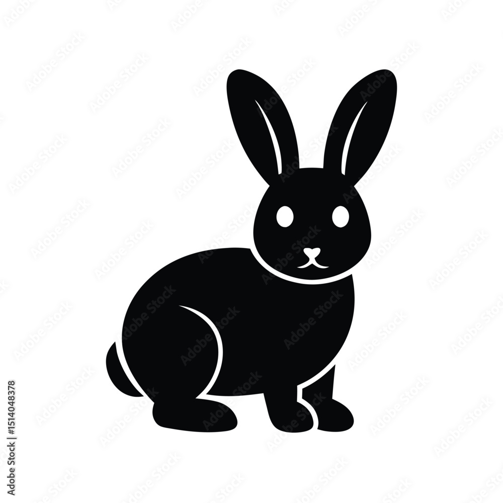 Bunny Icon Vector Flat Clean Look Isolated Bunny Icon Vector Flat Clean Look Isolated