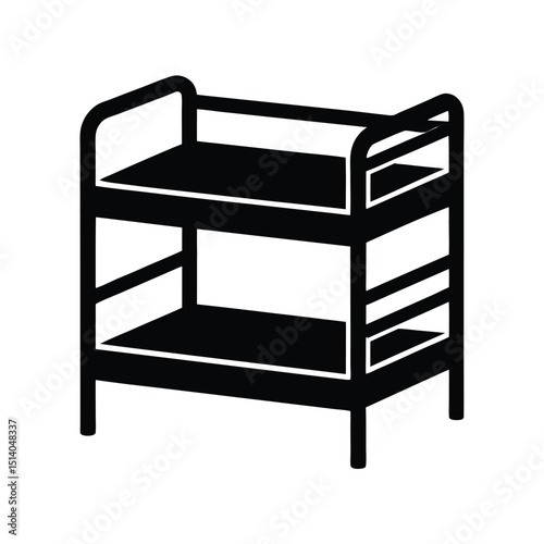 Bunk Bed Icon Vector Flat Clean Look Isolated
