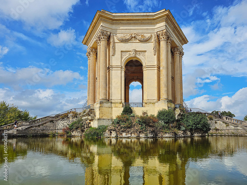 The Water castle (chateau d'eau) in the Promenade du Peyrou in the city of Montpellier