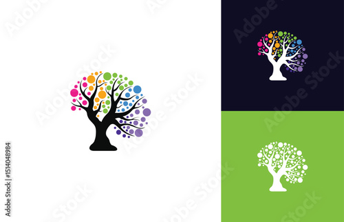 Modern tree vector  logo design inspiration 