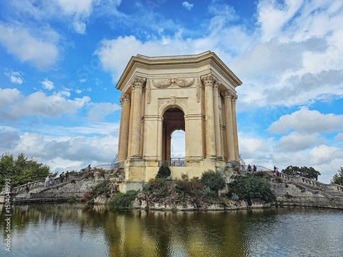 The Water castle (chateau d'eau) in the Promenade du Peyrou in the city of Montpellier