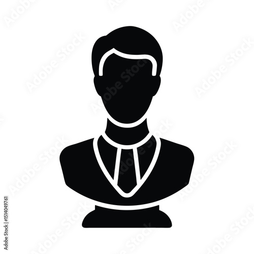 Bust Icon Vector Flat Clean Look Isolated