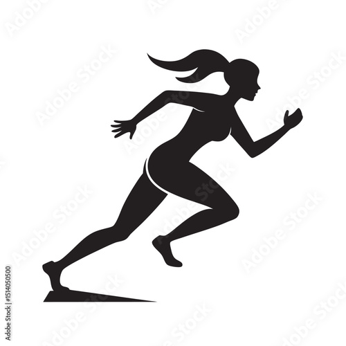 Female Practicing Yoga On Mountain Silhouette