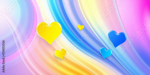 abstract colorful background with hearth images