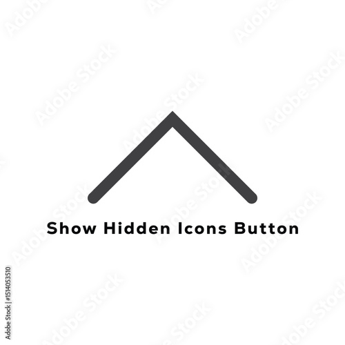 Show hidden icons button design black