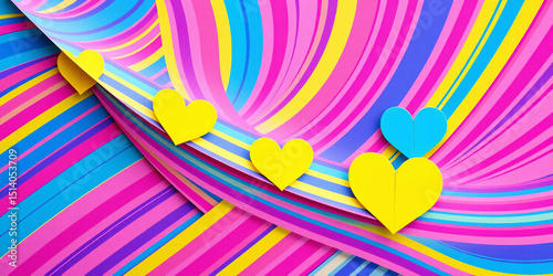 abstract colorful background with hearth images