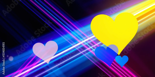 abstract colorful background with hearth images
