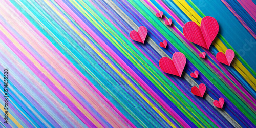 abstract colorful background with hearth images