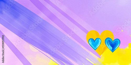 abstract colorful background with hearth images