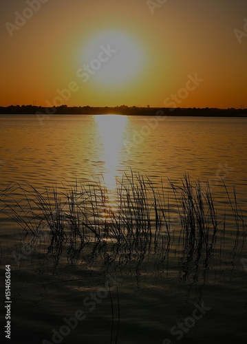 Sunset At Lake Perry Just Outside Perry Oklahoma