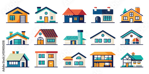 Urban Dream House Artwork, Eco Friendly Home Drawing, Fantasy Style Home Design, Village House with Plants, Happy Home Vector Art