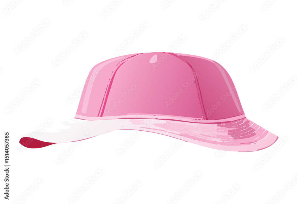 Fototapeta premium Pink Baseball Cap with Simple Design