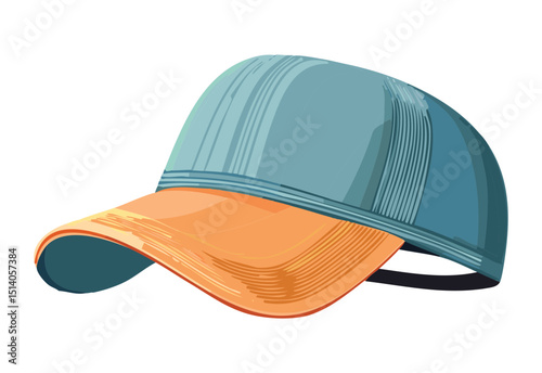 Blue and Orange Baseball Cap