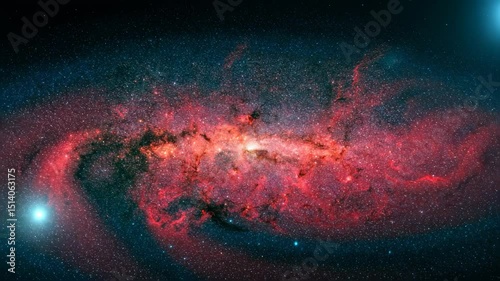 Glowing Galaxy Animation Cosmic Nebula Stars