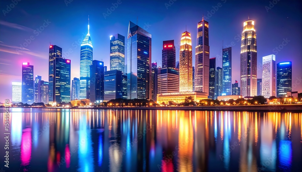 Fototapeta premium Guangzhou Skyline at Night