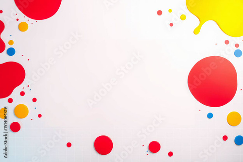 Colorful and pop geometric pattern frame background