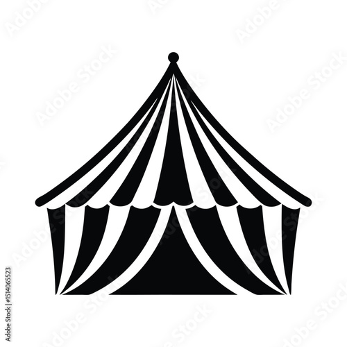 Circus Tent Icon Vector Flat Clean Look Isolated