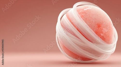 Abstract Sphere Wrapped in Elegant Strands Modern Art for Minimalist Design and Creative Proje