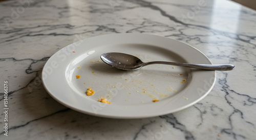 Empty Plate in a Wealthy Kitchen
