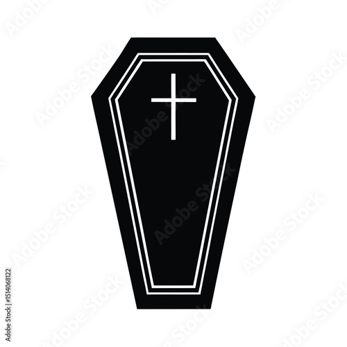 Coffin Icon Vector Flat Clean Look Isolated