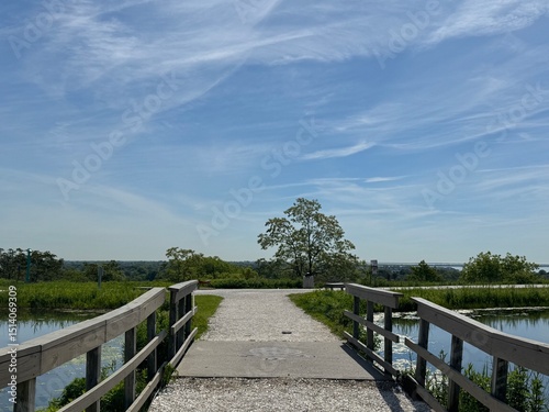 Bridge with blue skies