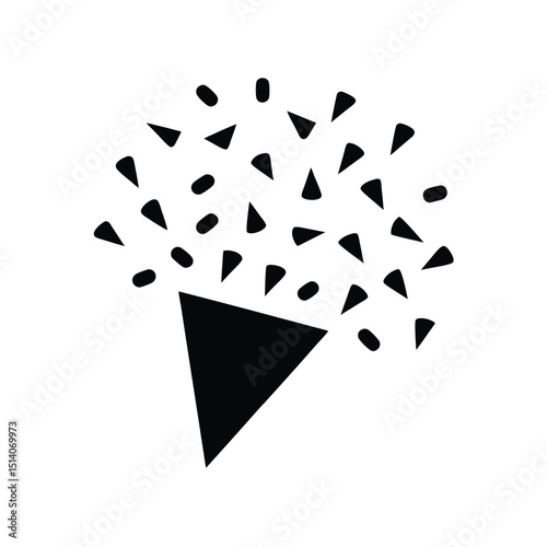 Confetti Icon Vector Flat Clean Look Isolated