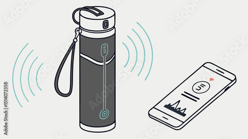 Smart Hydration AI-Generated Design of a Wireless Hydration Tracker Bottle